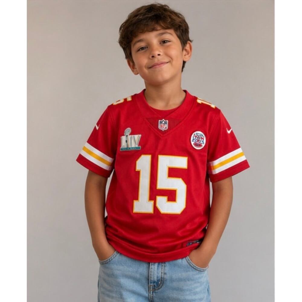 Nike Patrick Mahomes Kansas City Chiefs Super Bowl LVII Youth Jersey Red Size M